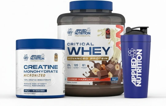 Custom Bundle Combo + Critical Whey 2000gr Chocolate Hazelnut + Creatine Monohydrate Micronized Unflavoured 250gr Os + Applied Stainless Steel Shaker 700ml Os