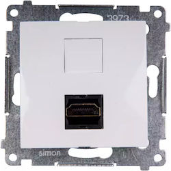Kontakt-Simon Πρίζα HDMI σε Λευκό χρώμα DGHDMI.01/11