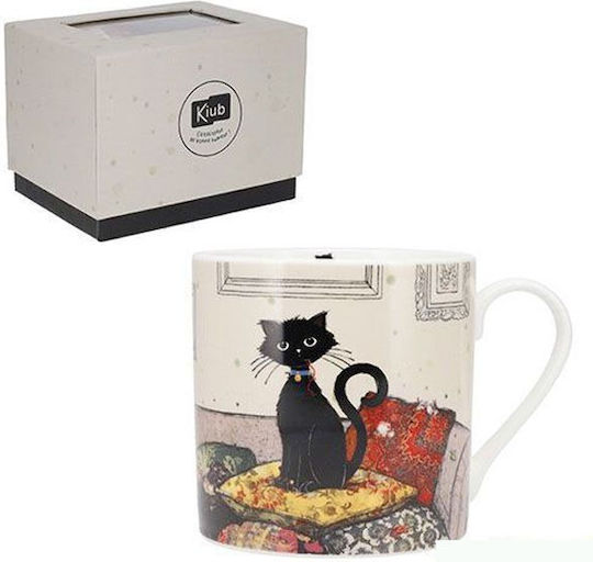 Kiub Chat Coussins Ceramic Mug 425ml Kiub Chat Coussins Ceramic Mug 425ml