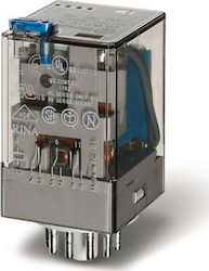 Индустриално Реле 3p 10a 230v Ac Agni+au Контакт Тестов Бутон Механично Действие Индикатор 60.13.8.230.5040