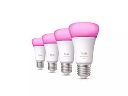 Philips Smart Hue White And Colour Ambiance LED E27 4τμχ