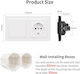 Single Walled Power Socket with Switch White