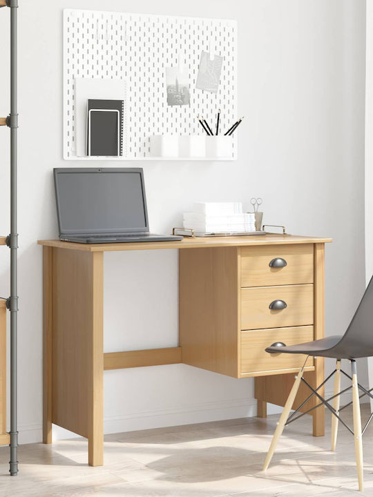 vidaXL Massivholz Schreibtisch Braune 100x45x74cm