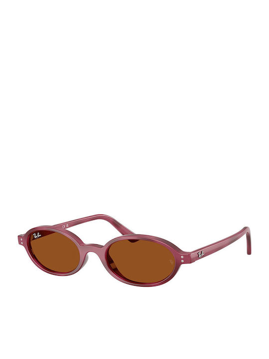 Ray Ban Unisex Sunglasses with Pink Horn-Rimmed...