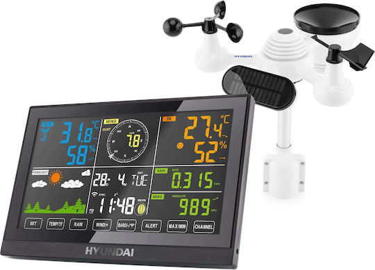 Hyundai HY-WSP5200WIFI Kabelloser Wetterstation Digital Tischplatte