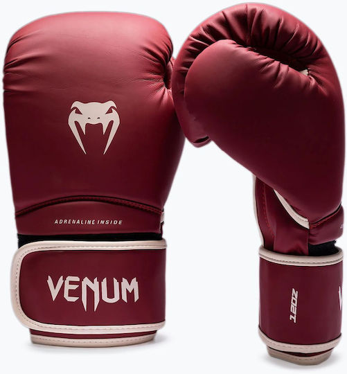 Venum Γάντια Πυγμαχίας από Συνθετικό Δέρμα για Αγώνα Burgundy/Sand