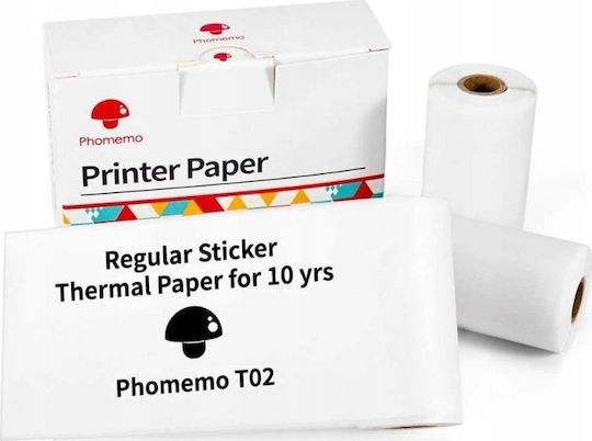 Phomemo Papier Einlage Selbstklebend 3x Rollen 50mm Phomemo T02 M02 Pro M02x Q12-rms10