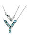 925 Silver Necklace Natural Neon Blue Apatites