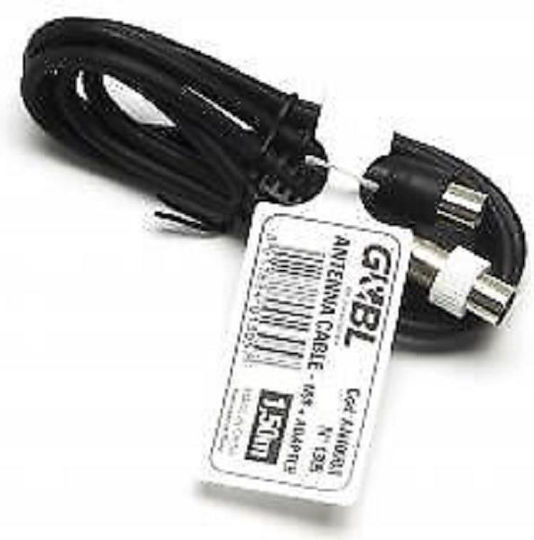 G&BL Cablul De Antenă Coaxial Masculin - Coaxial Feminin Negru 2m 66209 1 Bucată