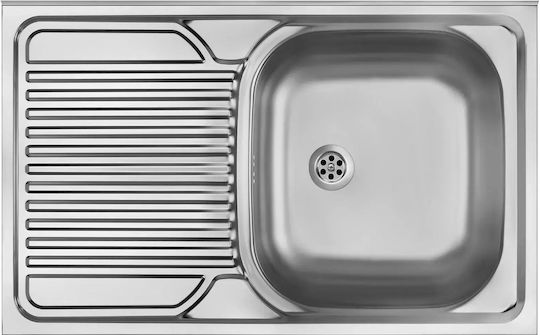 Deante Chiuvetă De Bucătărie Drop-In Inox Neted (Finisaj Satinat) L80xL50cm Gri