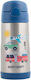 Stephen Joseph Kids Stainless Steel Thermos Water Bottle with Straw Non Spill Blue 350ml