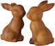 Rabbit 2/ass 6x7x9cm Figure Wilhelmy Brown Ceramic