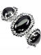 Silver Bracelet Sapphires Jet Certificate