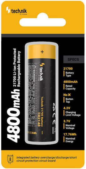 Modee Lighting Επαναφορτιζόμενη Μπαταρία 21700 Li-ion 4800mAh 3.7V