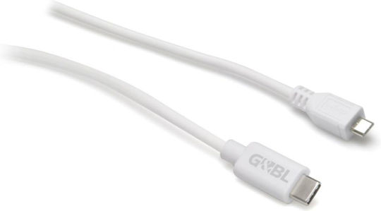 G&BL Reguläres USB 2.0 zu micro USB Kabel Weiß 0,1m 66252 1 Stück