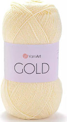 YarnArt Gold Μεταλλικό Μεικτό Εκρού 100gr