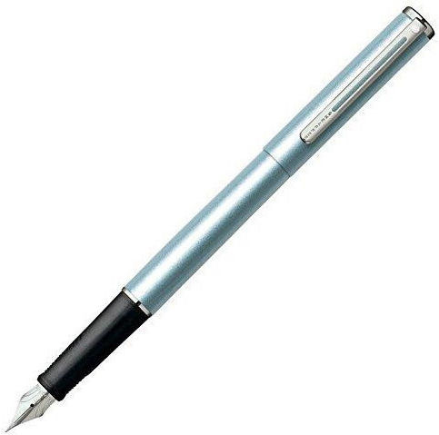 Sheaffer Brushed Chrome Πένα Γραφής Medium Ασημί με Λευκό Μελάνι