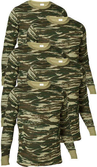 Army Set 5 Military Fleece Shirts Long Sleeve Camouflage 305t