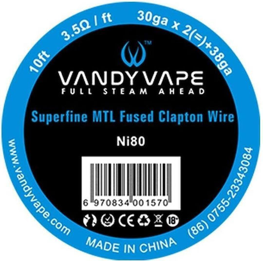 Vandy Vape Superfine Mtl Fused Clapton Vape Widerstandsdrähte Ni80