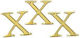 Letters Plexiglass 4cm Set of 10 Pieces Gold Color