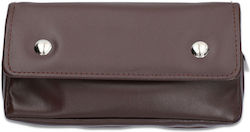Leather Brown Tobacco Pipe Case Closes with Buttons 40001281 Leather Brown Tobacco Pipe Case Closes with Buttons 40001281