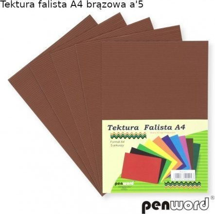 Penword Corrugated Cardboard Penword A4 5 Sheets Brown Penword Targi