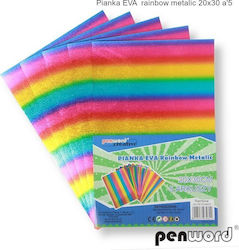 Eva Foam Rainbow Metallic 20x30 A5 Eva Foam Rainbow Metallic 20x30 A5