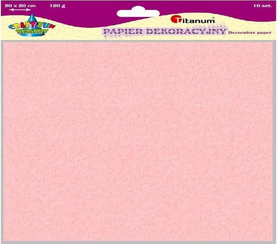 Decorative Paper Titanum 10 Pcs 120g Pink 20x20cm 20661