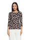 Damen Pullover mit 3/4 Ärmel Braune
