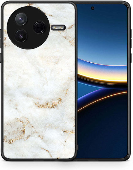 Бяла Златиста Мраморна Xiaomi Poco F7 Pro Калъф