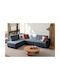 Loft Corner Couch with Left Corner Blue 290x206x85cm