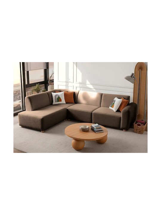Loft Corner Couch with Left Corner Brown 290x20...