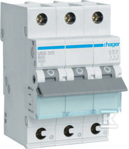 Mcb Power Switch Icn=6000a 3p B 25a Quickconnect Mbs325