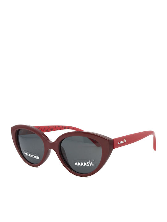 Marasil Butterfly Kids Sunglasses with Polarized Lenses Red for 4-7 Years