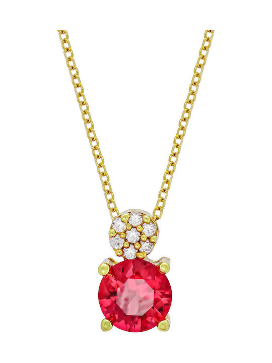 Kiriakos Gofas Solitaire Necklace From 9 K Red Gold