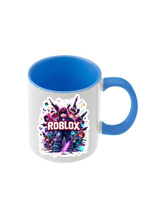 Roblox Tasse Blau Mit Griff Innen