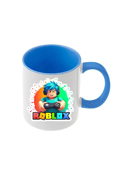 Roblox Tasse Blau Mit Griff Innen
