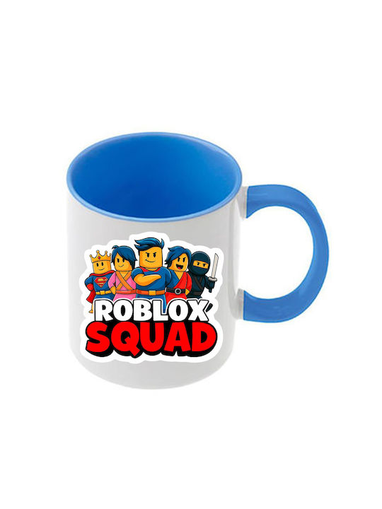 Roblox Tasse Blau Mit Griff Innen
