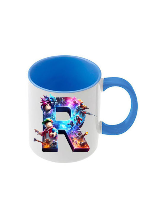 Roblox Tasse Blau Mit Griff Innen