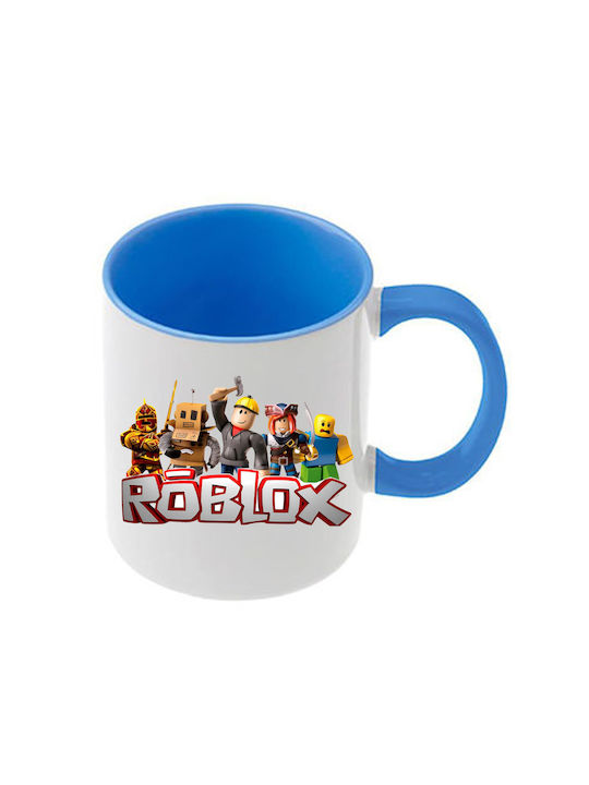Roblox Tasse Blau Mit Griff Innen