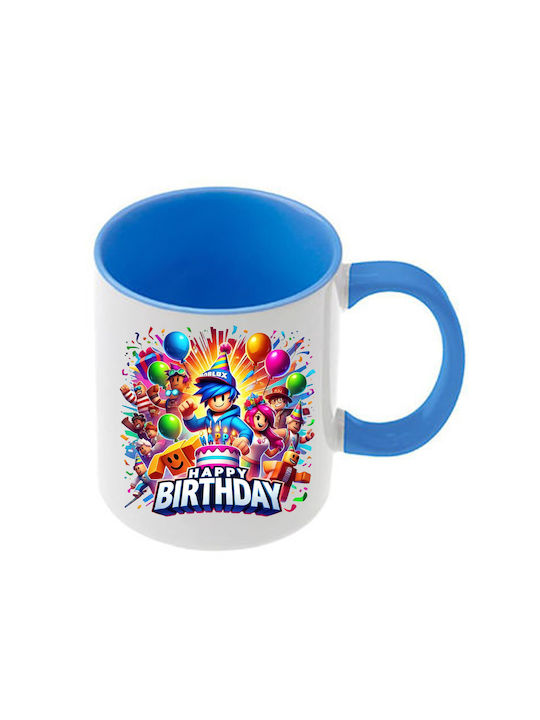 Roblox Tasse Blau Mit Griff Innen