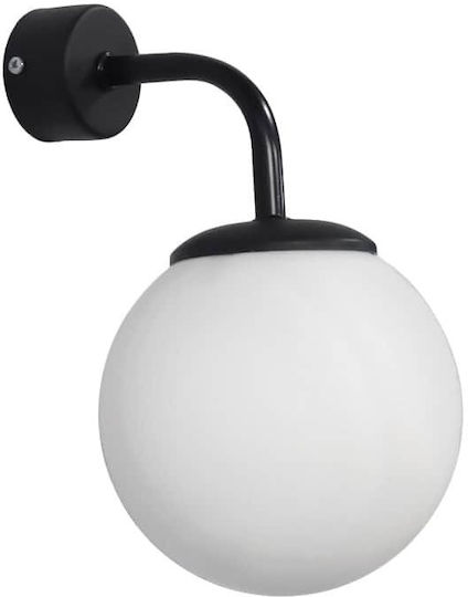 Heronia Gl-600/ap 90˚ Светлина за стена с фасунга E27 черна 15x15см