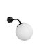 Heronia Gl-600/ap 45˚ Wall Lamp with E27 Socket Black 15x15cm