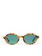 Chpo Unisex Sunglasses with Brown Frame and Turquoise Lenses 16135MA