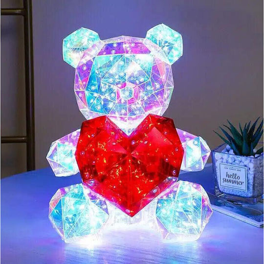 Decorative Lamp Illuminated Teddy Bear Heart