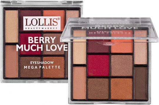 Lollis Beauty Make Up Palette with Matte Eye Shadows in Pressed Powder Form