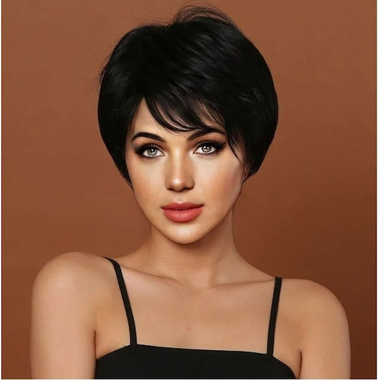 Animis Beauty Perücke Mit Synthetischem Haar In Schwarz Farbe