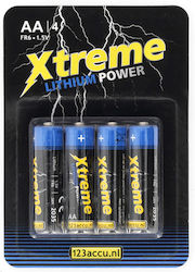 WS Xtreme Power Μπαταρίες Λιθίου AA 1.5V 4τμχ