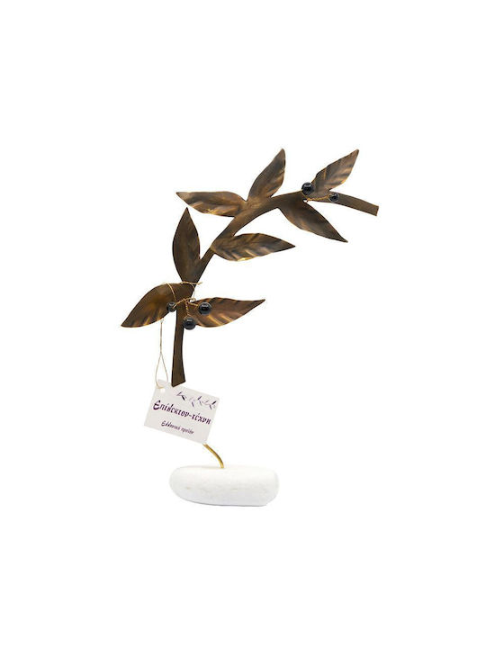 Epilekton-art 01-741 Handmade Tabletop Decor Brass Olive Branch 14x22