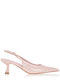 Pointed Toe Patent Leather Heels with Medium Pink Heel